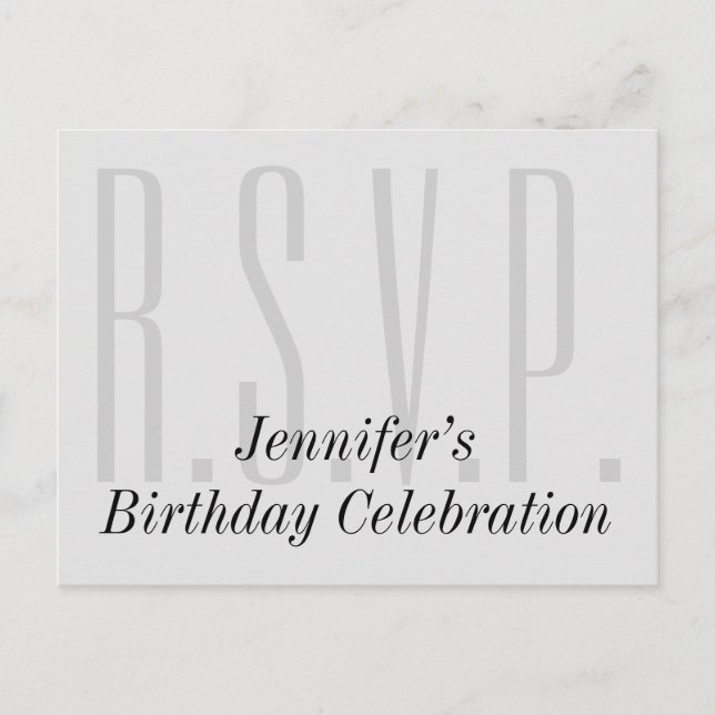 Saubere, respektable "R.S.V.P." Postkarte (Vorderseite)