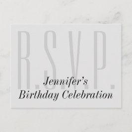 Saubere, respektable "R.S.V.P." Postkarte