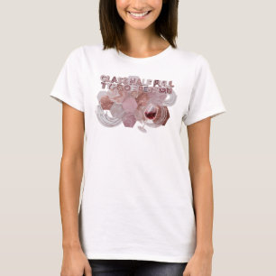 Saubere rosa GLAS HALB VOLL TYP VON PERSON Druck T-Shirt