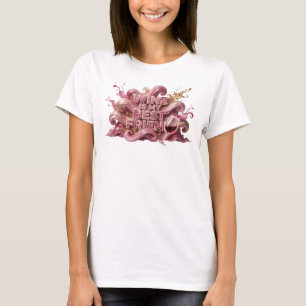 Saubere rosa WEIN IST MEIN BESTER FREUND Text Desi T-Shirt