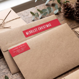 Saubere rote Weihnachtsadresse