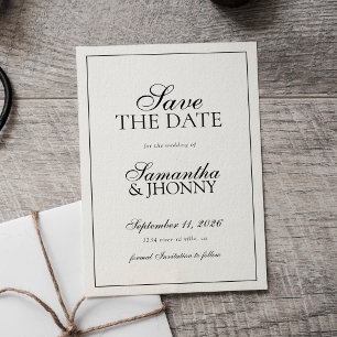 Saubere Schriftart-Rand-Foto-Hochzeit Magneteinladung