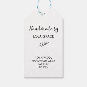 Saubere Schwarz-Weiß-Handschuhe von Geschenkanhänger