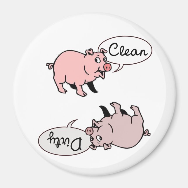 Saubere Schweine Magnet (Vorne)