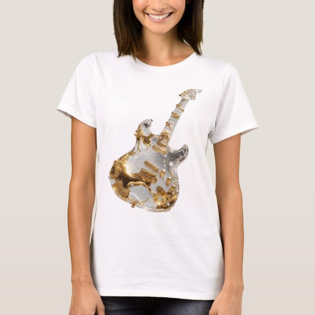 Saubere Silber ABSTRACT ART Kunstprint T-Shirt (Vorderseite)
