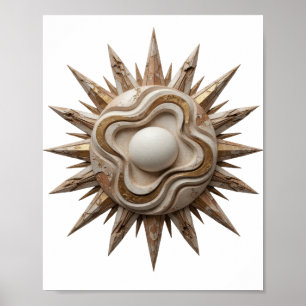 Saubere Silber ABSTRACT ART Kunstprint v2 Poster