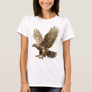 Saubere Silber-EAGLE-OF-MONEY-Statement-Design T-Shirt