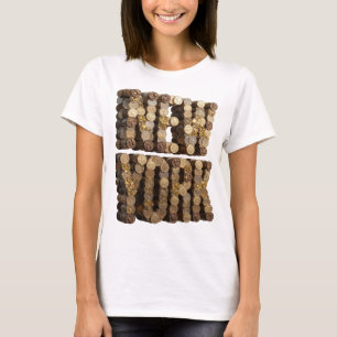 Saubere Silber NEW YORK Text Design T-Shirt
