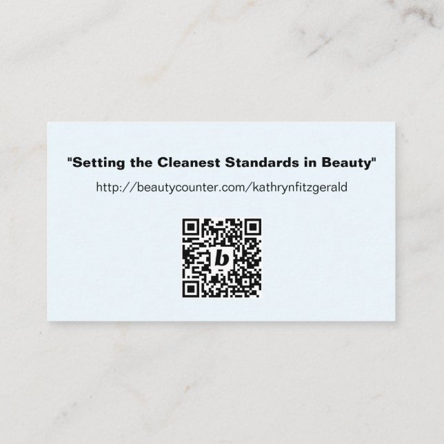 Saubere Standards in der Beauty Business Card Visitenkarte (Rückseite)
