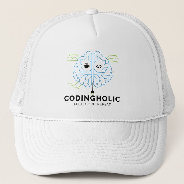 Saubere Tech-Brain-Coding-Trucker-Design  Truckerkappe (Vorderseite)