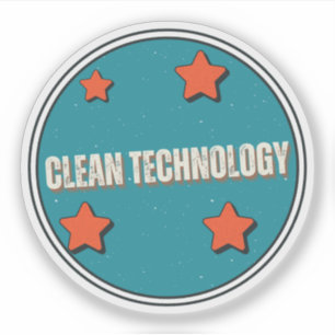 Saubere Technologie Aufkleber