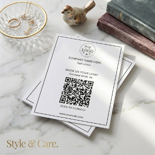 Saubere und einfache QR-Code-Geschäftsflyer für Ku Flyer
