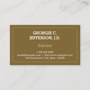 Saubere und elegante Solicitor Business Card Visitenkarte