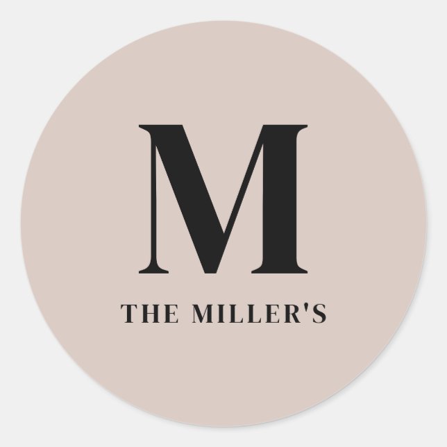 Saubere und moderne Anfangskleber Runder Aufkleber (Vorderseite)