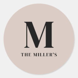 Saubere und moderne Anfangskleber Runder Aufkleber