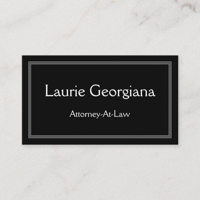 Saubere und moderne Anwaltskanzlei Visitenkarte (Vorderseite)