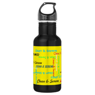 Saubere und serene, gelbe, Motivierend Trinkflasche