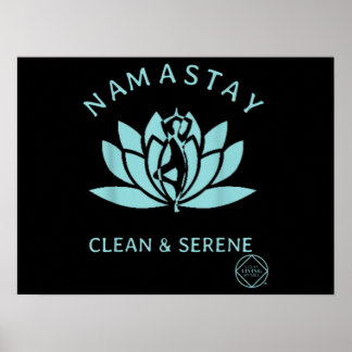 Saubere und serene Yoga Narcotics Anonym Poster