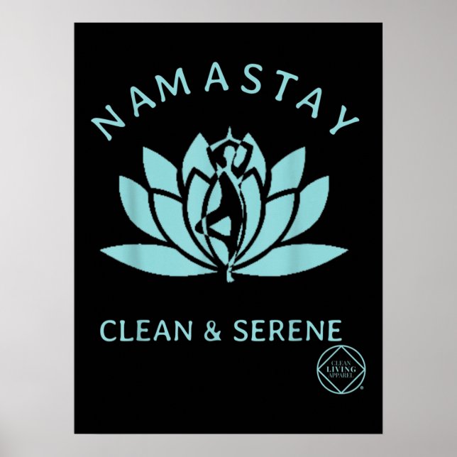 Saubere und serene Yoga Narcotics Anonym Poster (Vorne)