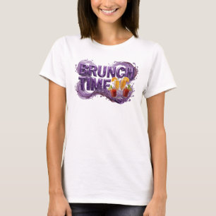 Saubere violette BRUNCH TIME Statement T-Shirt