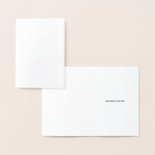 Saubere weiße minimalistische Dankeskkarte für Kra Folienkarte