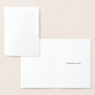 Saubere weiße minimalistische Dankeskkarte für Kra Folienkarte