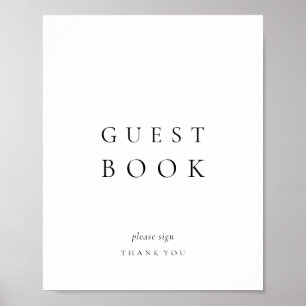 Sauberer einfacher Minimal-Wedding-Gast Poster