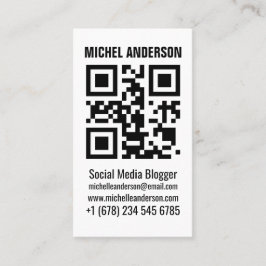 Sauberer, einfacher, vertikaler QR-Code Visitenkarte