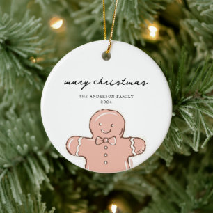 Sauberer froher Weihnachtsmann Keramik Ornament