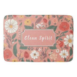 Sauberer Geist Blumenmuster Bath Mat Badematte