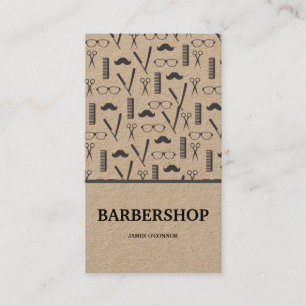 Sauberer Minimal Barber Barbershop Visitenkarte