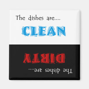 Sauberer oder schmutziger Spülmaschinen-Magnet Magnet