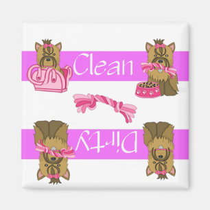 Sauberer oder schmutziger Yorkie Magnet