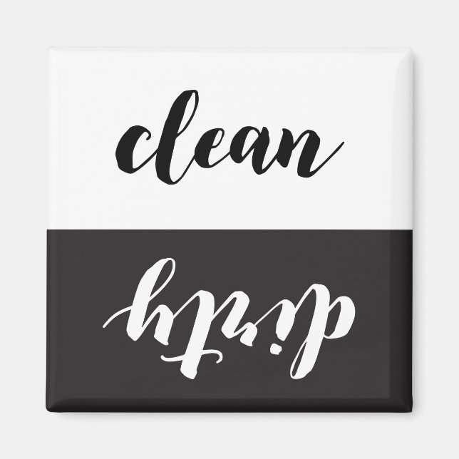 sauberer schmutziger, umkehrbarer Spülmaschinenmag Magnet (Vorne)