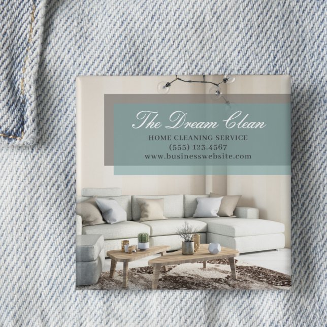 Sauberer Service des Reinigungshauses Moderner Button (Von Creator hochgeladen)