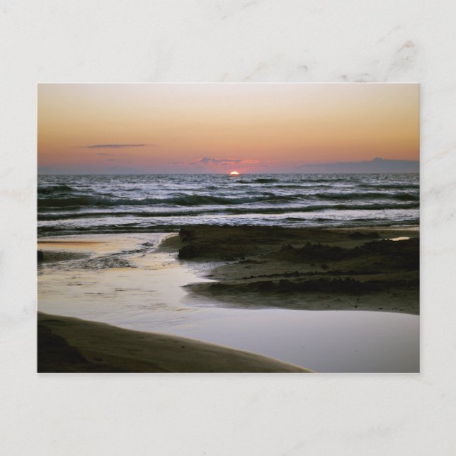 Sauberer Strand Postkarte (Vorderseite)