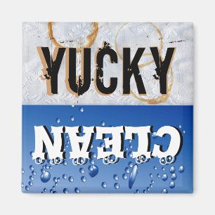 Sauberer u. schmutziger Yucky Spülmaschinen-Magne Magnet