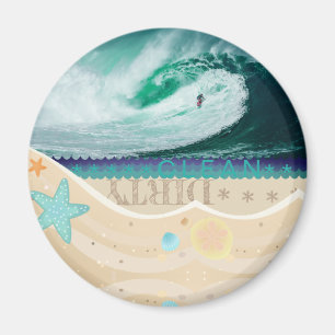 Sauberer und schmutziger Gedreht Seitenstrandmodus Magnet