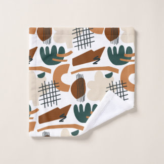 Sauberes abstraktes Boho-Muster | Modernes Minimal Badhandtuch Set