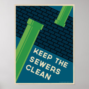 Sauberes Abwasser Poster