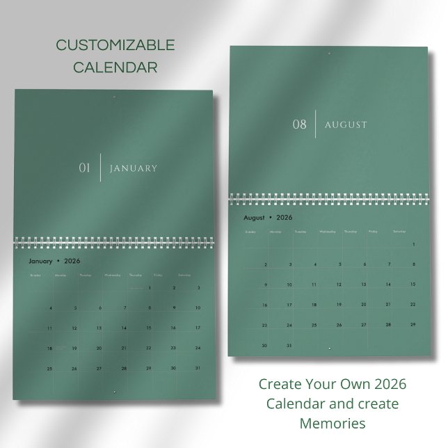 Sauberes Elegantes Layout Kalender (Von Creator hochgeladen)