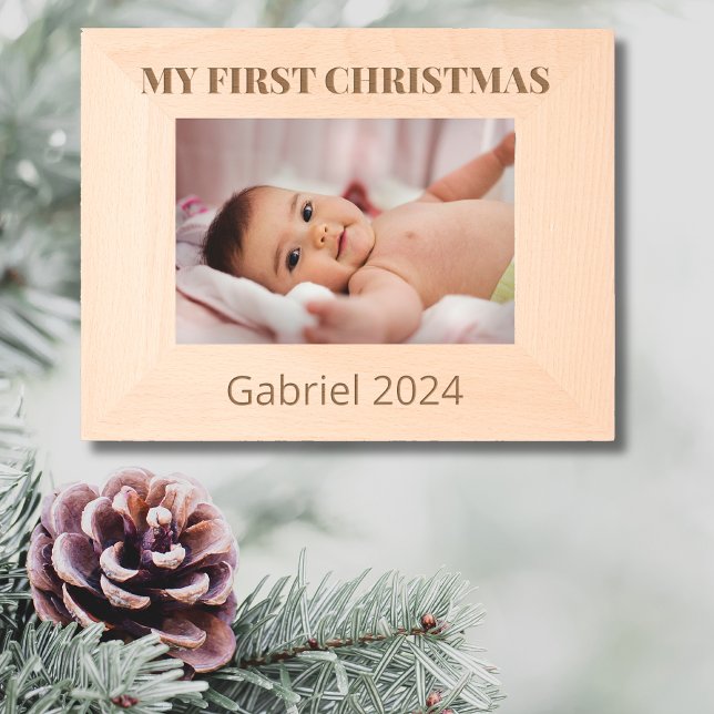 Sauberes Elegantes mein erstes Weihnachten Geätzte Rahmen (Von Creator hochgeladen)