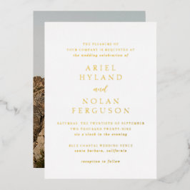 Sauberes Foto Moderne Hochzeit Folieneinladung