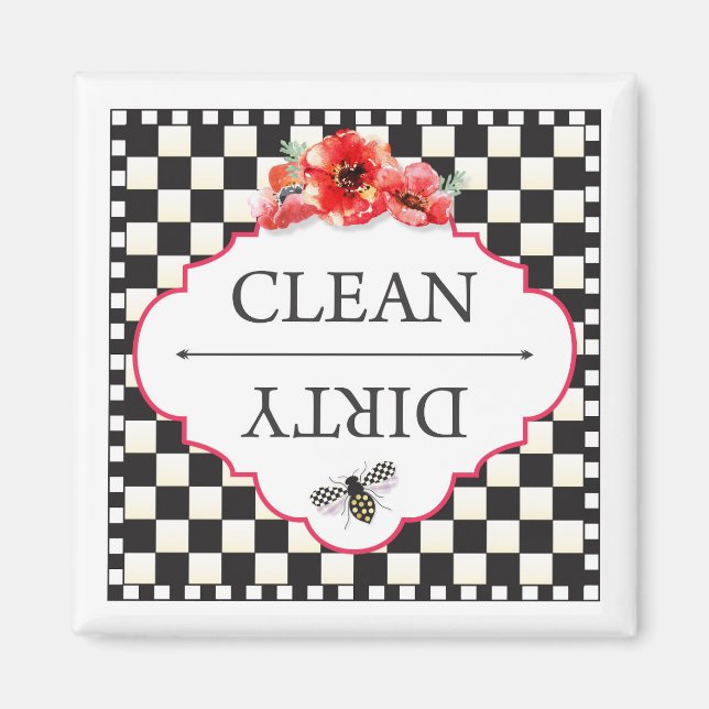 Sauberes Geschirrspüler Magnet (Vorne)