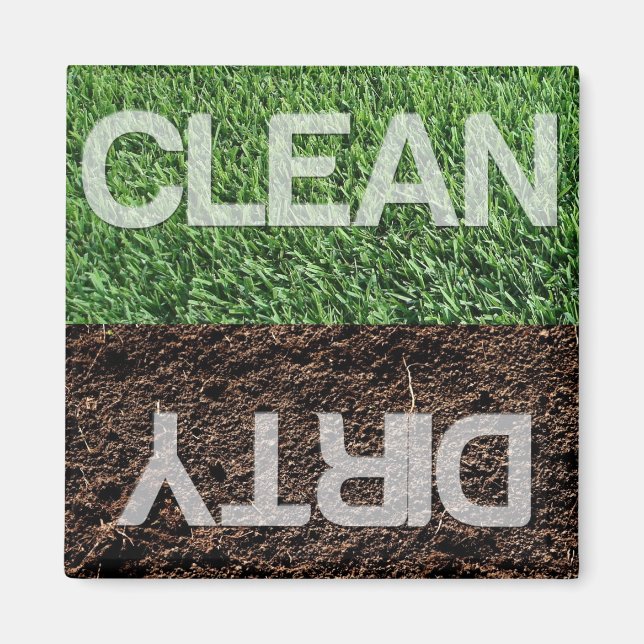 Sauberes Geschirrspüler-Magnet Magnet (Vorne)