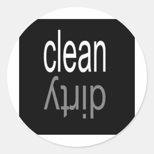 Sauberes Geschirrspüler-Magnet Runder Aufkleber (Vorderseite)