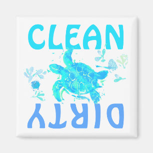 Sauberes Geschirrspülmagazin Magnet