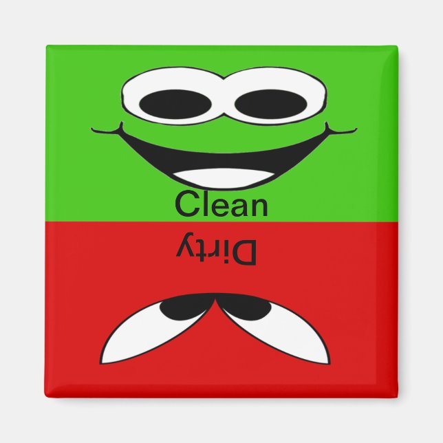 Sauberes Gesicht und Schmutzigkeit Magnet (Vorne)