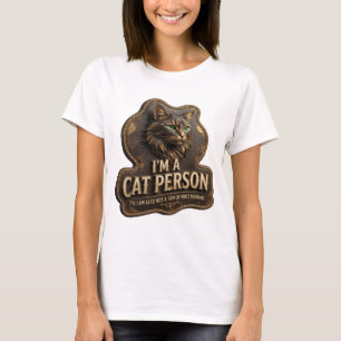 Sauberes Gold ICH BIN EIN KATZENMENSCH Statement D T-Shirt
