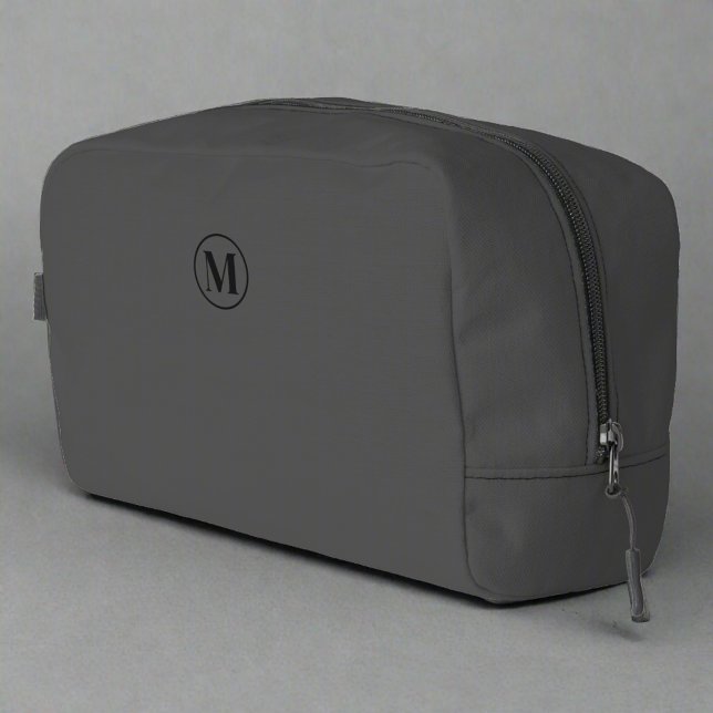 Sauberes Gray Black l Elegant Luxus Mit Monogramm Waschbeutel (Von Creator hochgeladen)